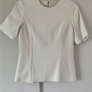 Rag & Bone Cream Textured Fitted Women's Blouse
